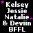 Static image of repeated text and stars on black background with gray rectangle in bottom-right corner.