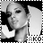 Black-and-white pixelated image of a person with a pearl necklace, showing three sequential poses with slight head and mouth position changes.