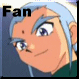 Pixelated anime-style character with light blue hair and purple eyes, wearing dark green clothing, displayed in two adjacent frames showing text color variation.