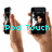 A hand holds a black iPod Touch with cyan text reading 'iPod Touch' and later 'The best iPod ever!' over