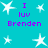 Pixelated turquoise background with white star shapes and purple text reading "I luv Brenden" in two