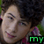 A static image of a person with curly dark hair in three , each showing different text overlays: 'my', 'sexy', and 'dork' on black backgrounds