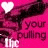 A pink background with a white heart icon and dark shapes, displaying partial text 'your pulling' on the left and 'trigger' on the right.