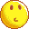 Yellow circular icons with brown facial features arranged in a , showing three distinct expressions: smiling, neutral, and frowning
