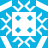 Blue and white pixelated icon with a central white square containing four blue plus signs arranged in a 2x2 grid, surrounded by a blue background with white curved patterns.