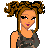 Pixel art contact sheet showing a female character in camouflage attire with multiple poses and text elements "support our troops" and "I Proudly".