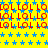 Yellow background with blue stars and red "LOL" text repeating in , some areas partially obscured by gray rectangle