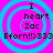 A static digital image with a bright pink background and cyan concentric circles, displaying text that reads "I heart Zac Eforn! :) 333" in black pixelated font.