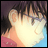 A 48x48 pixel buddy icon featuring a side-profile anime character with dark hair and glasses on the left, paired with "Anime IM" text in white pixelated font on black background on the right.
