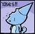 Pixelated icon shows a light blue, rounded character with closed eyes and a small mouth, holding a white object against a purple gradient background with 'Yikes!!' text.
