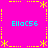 A static pixel art image with a bright pink background, yellow decorative borders, and cyan text reading 'Ell0C56' in four corners.