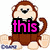 Pixelated monkey icon with brown fur, beige face and limbs, smiling expression, tail curled right; text overlays change across frames.