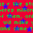 Red background with blue stars and green text repeating phrases like 'iz r like stqz r like' and 'will make ! will make'.