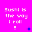 Pixelated text on bright pink background with blue symbols changing across three of repeated phrases