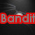 Four quadrant with red-outlined gray text reading Bandit In The Night over abstract backgrounds