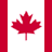 Static pixelated image of a red maple leaf centered on white background with vertical red side bars.