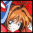 A pixelated anime-style character with orange hair and a red outfit appears on the left side of a contact sheet, while the right side displays 'Anime IM' text in white pixel art over black background.
