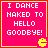 Four identical pink with yellow borders display white pixelated text and a Pac-Man icon, arranged in a