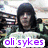A four- displays three distinct figures with overlaid purple text reading 'oli sykes', 'equals', and 'sexyness!' against varied backgrounds