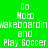 Green background with repeated white text reading "Go Nobo Wakeboarding and Play Soccer" in a pattern, alternating between green and orange rectangular sections