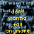 Yellow pixelated text reads 'i dont wanna fall anymore' over a blue and black abstract background with visible digital noise.