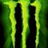 Green and yellow pixelated logo with two vertical black shapes on a dark background, resembling a stylized 'M' or claw marks.