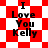 Four identical display 'I Love You Kelly' text over red and white checkered backgrounds with varying diamond patterns