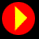 Two red circular icons with yellow and white play symbols on black background
