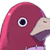 Pixelated close-up of a red bird-like character with large eye and beak, likely from Disgaea series, displayed as static AIM buddy icon.