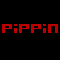 Red text 'PiPPiN' on black background with five distinct head-and-shoulders portraits of a person with curly hair in various poses and expressions.