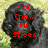 A four- shows a black dog with red text overlays; the top-right is blank