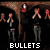 Four distinct group images with text overlays: 'BULLETS' on a dark background, 'REVENGE' on a light background, and 'THE BLACK PARADE' on a white background.