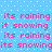 Pixelated text repeats 'its raining' and 'it snowing' in pink on a light blue background with white dots.
