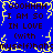 Blue background with yellow pixelated border and repeated dark brown text reading "OOOHHH I AM SO IN LOVE (with myself)hah" in four quadrants.