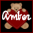 Pixelated static icon of a light brown teddy bear holding a large red heart with white text, set against a black background with a thin red border.