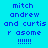 Pixelated text displays 'mitch andrew and curtis r asome !!!!!' on a cyan background with green highlight changes across three