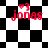 Black-and-white checkered background with red text 'jones' and '03' in pixelated style, two distinct checkered patterns visible.