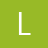 A white capital letter L with a light green outline on a solid olive-green background.