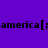 A static image with a split background of purple and white, displaying repeated text 'america[;america[' in black pixelated font.