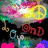 Animated icon with shifting symbols including peace signs, musical notes, and hearts over a black background with colorful elements.