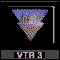 Pixelated triangular icon with blue top and brown bottom sections, displaying a cityscape scene in the center.