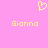 Pixelated yellow heart symbol above two instances of the name 'Gionna' on a solid pink background.
