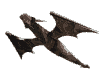 identical brown dragon-like creatures in various flying poses against a light gray background