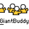 Animated contact sheet showing 16 frames of a pixel art character transforming from multiple yellow stick figures into a single blue-and-yellow figure with motion blur effects.
