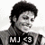 A four- of Michael Jackson images with text overlays: top-left MJ <3, top-right King of, bottom-left Pop