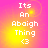 Pixelated text reads "Its An Abaigh Thing <3" on a pink-to-yellow gradient background with subtle circular patterns.