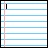 Animated pixel art sequence on lined notebook paper background showing text evolving from partial phrases to complete lines with heart symbols appearing in the bottom-right corner.