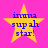 Yellow star on pink background with blue text reading 'imma supah star!' in pixelated font.