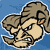 Pixelated cartoon character with light brown hair, tan skin, and a neutral expression against a solid blue background.