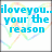 four with blue text on white backgrounds, each containing distinct phrases and a faint multicolored heart outline